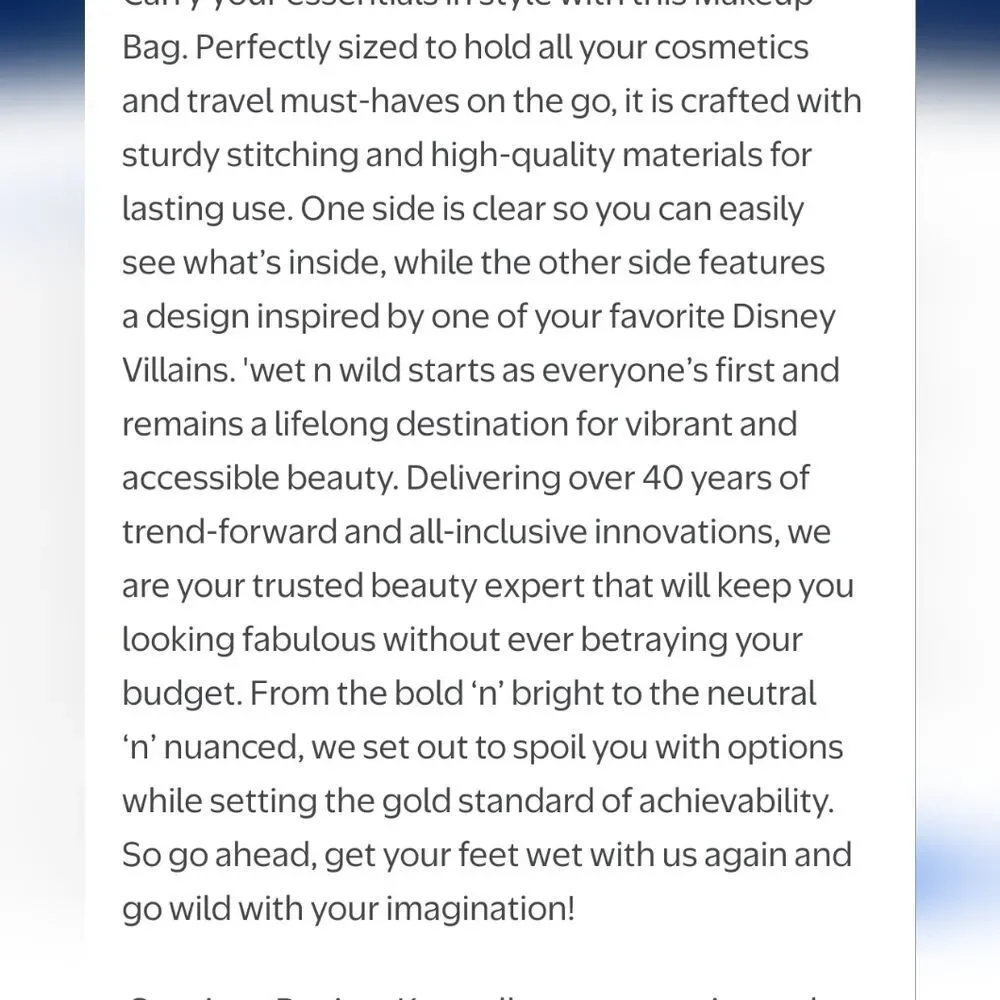 Wet-n-Wild X Disney Villians Absolutely Beastly Cosmetic Bag‎